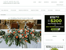 Tablet Screenshot of lovewedbliss.com